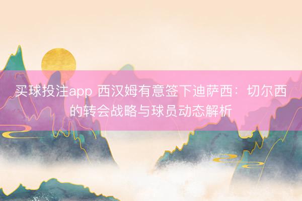 买球投注app 西汉姆有意签下迪萨西：切尔西的转会战略与球员动态解析