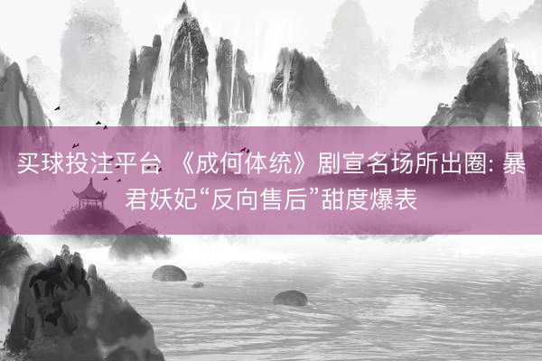 买球投注平台 《成何体统》剧宣名场所出圈: 暴君妖妃“反向售后”甜度爆表