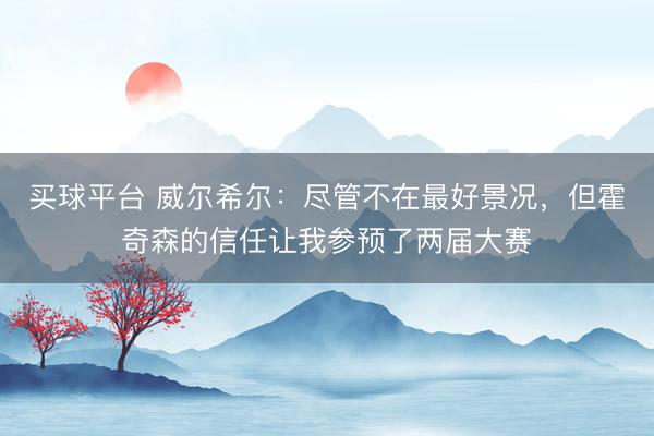 买球平台 威尔希尔：尽管不在最好景况，但霍奇森的信任让我参预了两届大赛