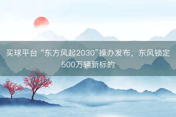 买球平台 “东方风起2030”操办发布，东风锁定500万辆新标的