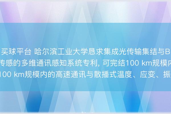 买球平台 哈尔滨工业大学恳求集成光传输集结与BOTDR/DAS散播式传感的多维通讯感知系统专利， 可完结100 km规模内的高速通讯与散播式温度、应变、振动同步监测