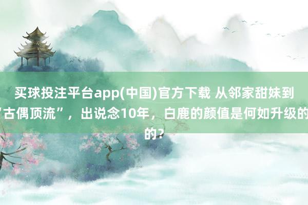 买球投注平台app(中国)官方下载 从邻家甜妹到“古偶顶流”，出说念10年，白鹿的颜值是何如升级的？