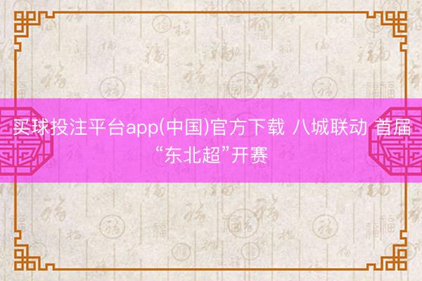 买球投注平台app(中国)官方下载 八城联动 首届“东北超”开赛