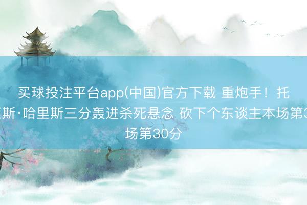 买球投注平台app(中国)官方下载 重炮手！托拜亚斯·哈里斯三分轰进杀死悬念 砍下个东谈主本场第30分