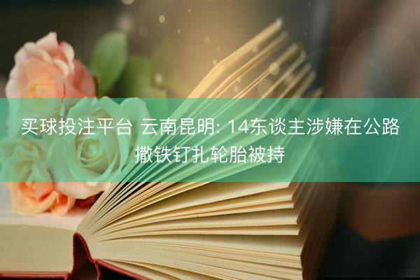 买球投注平台 云南昆明: 14东谈主涉嫌在公路撒铁钉扎轮胎被持