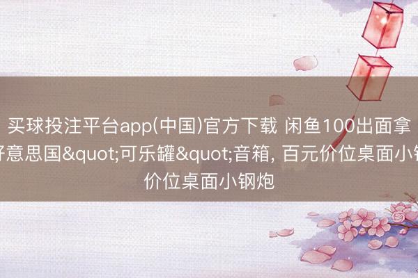 买球投注平台app(中国)官方下载 闲鱼100出面拿下好意思国"可乐罐"音箱， 百元价位桌面小钢炮